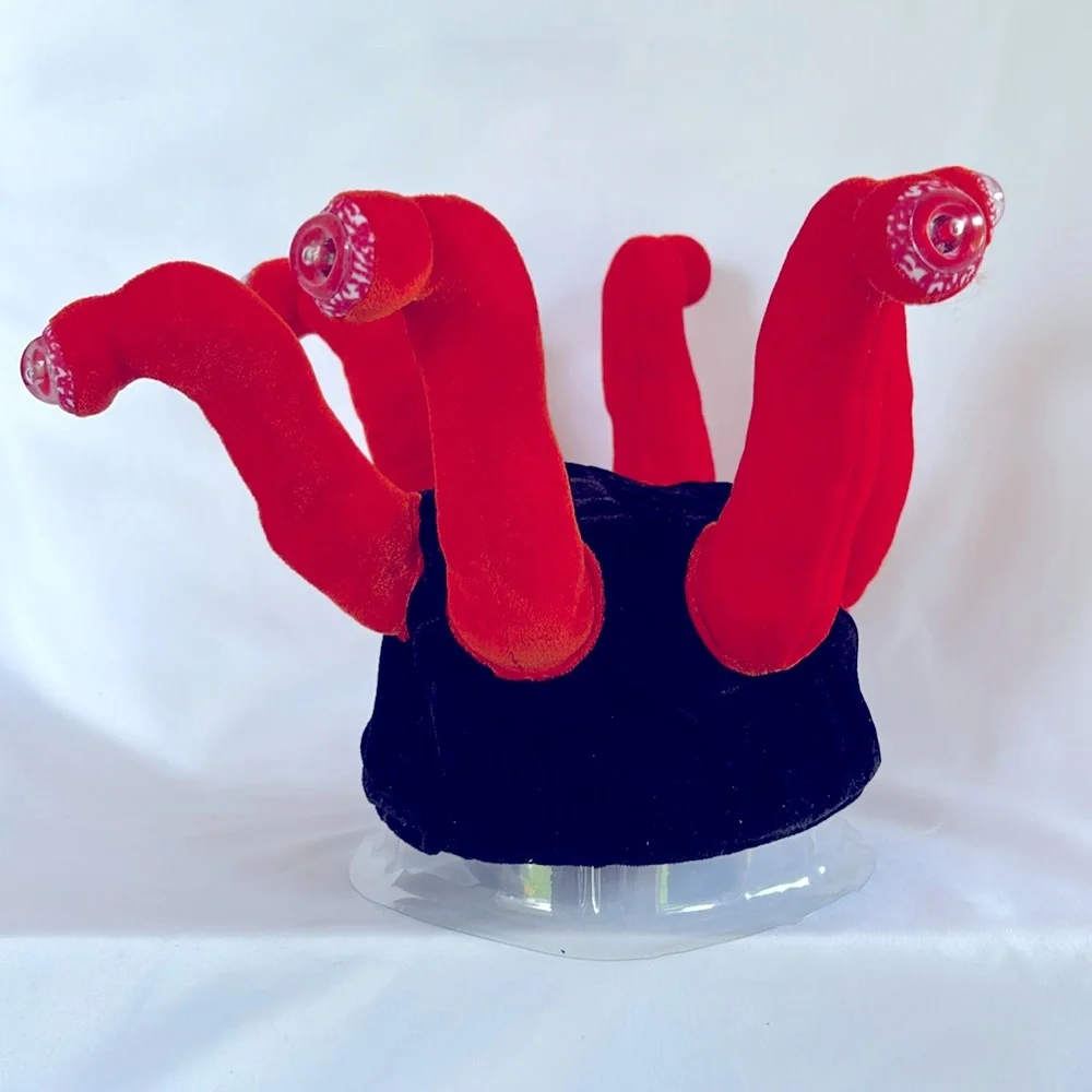 Gently Used Very Funny Soft & Stretchy Vibrant Color - Halloween Octopus Hat